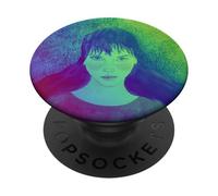 Illustration de portrait féminin coloré - Style moderne PopSockets PopGrip Adhésif
