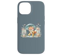 Illustration de Renard Parapluie fantaisiste Coque pour iPhone 14