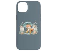 Illustration de Renard Parapluie fantaisiste Coque pour iPhone 14 Plus