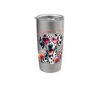 Illustration de Saint Valentin Motif lévrier américain Gobelet isotherme en acier inoxydable double paroi