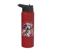 Illustration de Saint Valentin Motif lévrier américain Stainless Steel Insulated Water Bottle