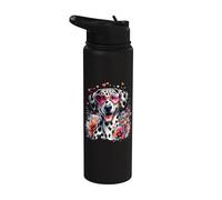Illustration de Saint Valentin Motif lévrier américain Stainless Steel Insulated Water Bottle
