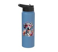 Illustration de Saint Valentin Motif lévrier américain Stainless Steel Insulated Water Bottle