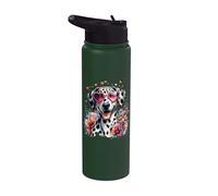 Illustration de Saint Valentin Motif lévrier américain Stainless Steel Insulated Water Bottle