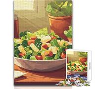 Illustration de Salade César - Puzzle de 1000 pièces pour Adultes - Jeu de réflexion et de création - Idée Cadeau mémorable et touchante - Dimensions:38x52cm