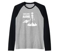 Illustration de Science-Fiction Extraterrestre sortant de l'ombre Manche Raglan