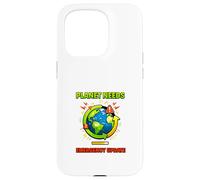 Illustration de Sensibilisation au Climat d'alerte environnementale planète Coque pour iPhone 15 Pro