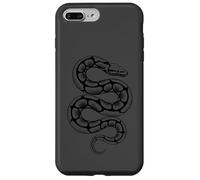 Illustration de Serpent Minimaliste Art Python - Anthracite Coque pour iPhone 7 Plus/8 Plus