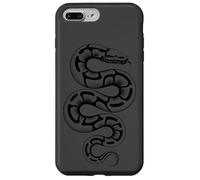 Illustration de Serpent Minimaliste Art Python - Anthracite Coque pour iPhone 7 Plus/8 Plus