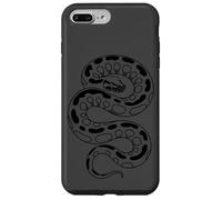 Illustration de Serpent Minimaliste Art Python - Anthracite Coque pour iPhone 7 Plus/8 Plus