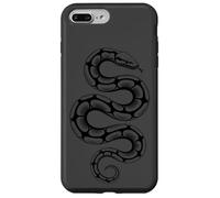 Illustration de Serpent Minimaliste Art Python - Anthracite Coque pour iPhone 7 Plus/8 Plus