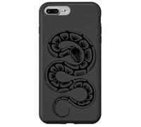 Illustration de Serpent Minimaliste Art Python - Anthracite Coque pour iPhone 7 Plus/8 Plus