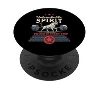 Illustration de taureau de levage de puissance d'esprit incassable PopSockets PopGrip Adhésif
