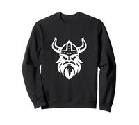 Illustration de tête de Guerrier Viking | Casque Viking Nordique Sweatshirt