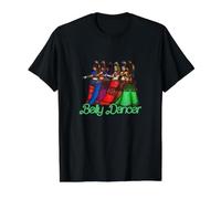 Illustration de Troupe de Danseuse du Ventre T-Shirt Graphique avec Valeur, Homme, Noir, M