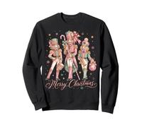 Illustration de Vacances de Noël avec Trio Casse-Noisette Rose Sweatshirt
