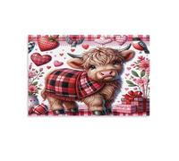 Illustration de Vache pour la Saint-ValentinPuzzles pour Adultes 1500 pièces, Jouets de Jeu Difficiles, Puzzle de décoration familiale 57x87cm
