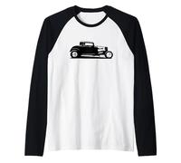 Illustration de Voiture Hotrod rétro années Trente Style Vintage Manche Raglan