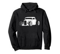 Illustration de Voiture Hotrod rétro années Trente Style Vintage Sweat à Capuche