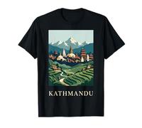 Illustration de Voyage de l'Himalaya Temple de Katmandou T-Shirt