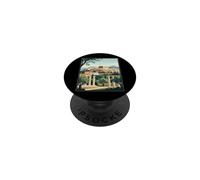 Illustration de Voyage Vintage d'Athènes Grèce Acropole Ancienne Ruines PopSockets PopGrip Adhésif