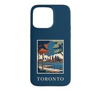 Illustration de Voyage Vintage Toronto Canada Skyline CN Tower Coque pour iPhone 15 Pro Max