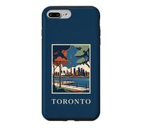 Illustration de Voyage Vintage Toronto Canada Skyline CN Tower Coque pour iPhone 7 Plus/8 Plus