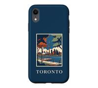 Illustration de Voyage Vintage Toronto Canada Skyline CN Tower Coque pour iPhone XR