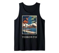 Illustration de Voyage Vintage Toronto Canada Skyline CN Tower Débardeur