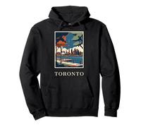 Illustration de Voyage Vintage Toronto Canada Skyline CN Tower Sweat à Capuche