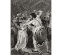 Illustration de Wat Tyler tuant un collecteur d'impôts de sondage qui - une histoire raconte - avait agressé sexuellement sa fille. Wat Tyler vers 1320 - 1381 leader anglais de la révolte du paysan de