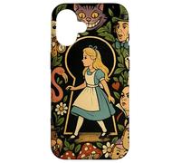 Illustration des Personnages d'Alice au Pays des Merveilles Lewis Carroll Coque pour iPhone 16