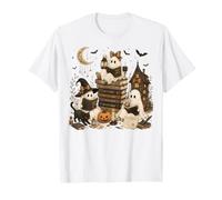 Illustration d'halloween de la bibliothèque des sorcières du Ghost Reading Club T-Shirt