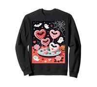 Illustration d'halloween effrayante de sucettes en Forme de cœur Sweatshirt
