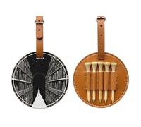 Illustration Dream Sac de rangement multifonction pour tee de golf pour homme, matériau PU durable Marron