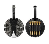 Illustration Dream Sac de rangement pour tee de golf noir multifonctionnel pour homme, matériau PU durable