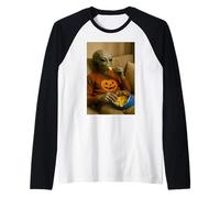 Illustration drôle d'alien sur Le canapé de Pomme de Terre UFO Art Snack Lover Manche Raglan