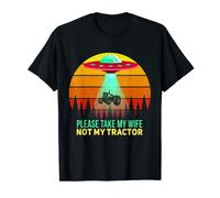 Illustration drôle de tracteur extraterrestre OVNI T-Shirt
