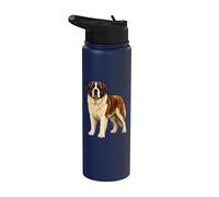 Illustration du chien Saint-Bernard Stainless Steel Insulated Water Bottle