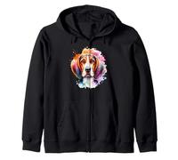 Illustration du Groupe de Chiens Coonhound Anglais américain Sweat à Capuche