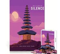Illustration du Jour du Silence à Bali Puzzle de 1000 pièces Pensée Claire Passe-Temps Tranquille Bords précis Surprise Festive (50x75cm)