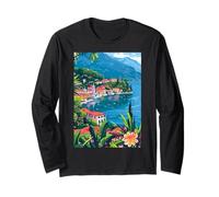 Illustration du lac de Côme Italie Manche Longue