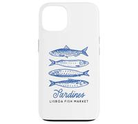 Illustration du marché aux Poissons Vintage aux Sardines de Lisbonne, Portugal Coque pour iPhone 13