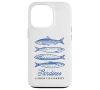Illustration du marché aux Poissons Vintage aux Sardines de Lisbonne, Portugal Coque pour iPhone 13 Pro