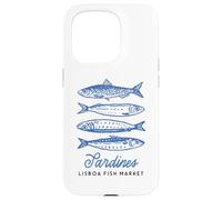 Illustration du marché aux Poissons Vintage aux Sardines de Lisbonne, Portugal Coque pour iPhone 15 Pro