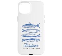 Illustration du marché aux Poissons Vintage aux Sardines de Lisbonne, Portugal Coque pour iPhone 15 Plus