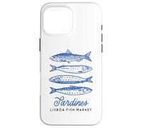 Illustration du marché aux Poissons Vintage aux Sardines de Lisbonne, Portugal Coque pour iPhone 16 Pro Max
