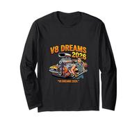 Illustration du Moteur de Muscle Car Classique V8 Dreams Manche Longue