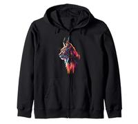 Illustration du Motif Lynx, Amoureux des Animaux, Cool Forest Sweat à Capuche
