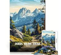 Illustration du Paysage du John Muir Trail,Puzzle de 1000 pièces pour Adolescents,Stimulant la réflexion,Source de détente et de Divertissement,Assemblage Solide,Cadeau de Noël idéal (50x75cm)
